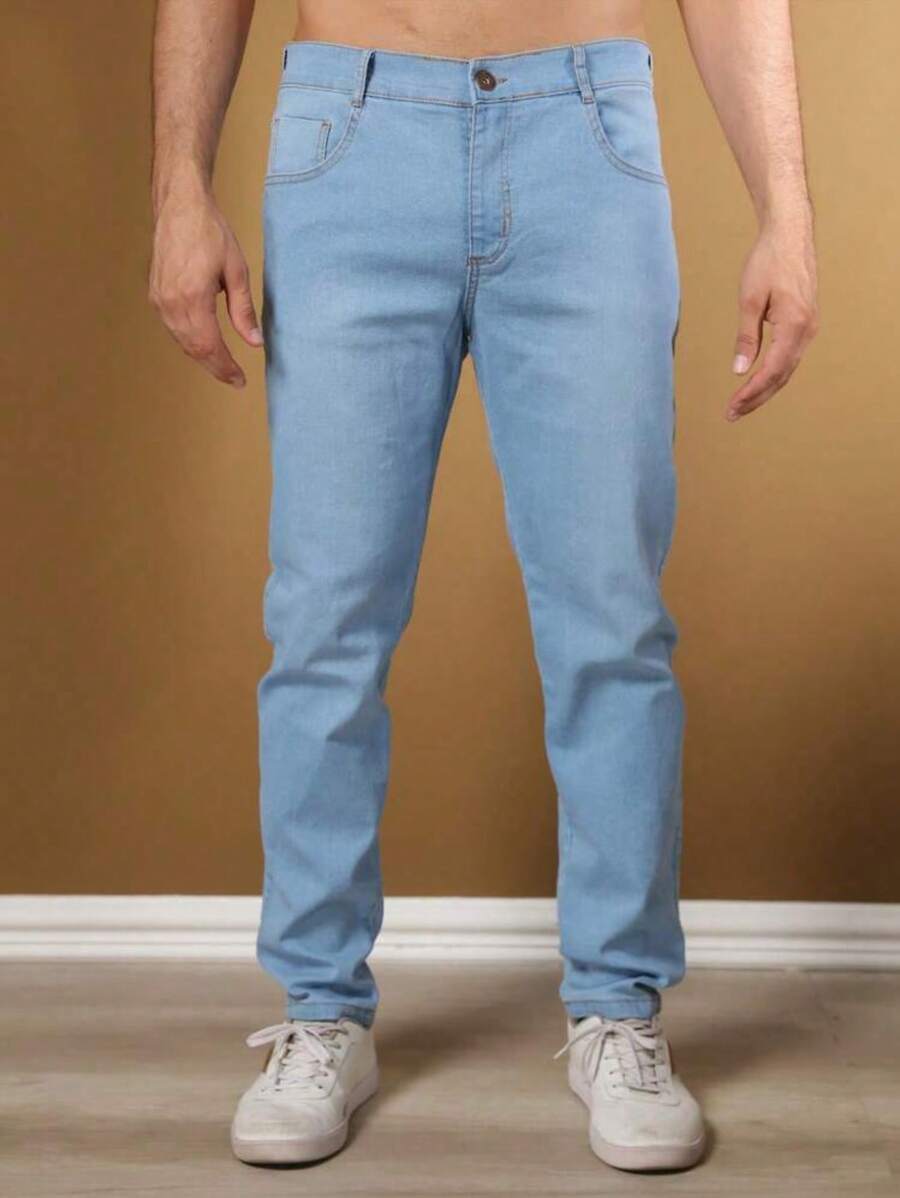 Calça Jeans Básica Masculina Elastano GrifeX™