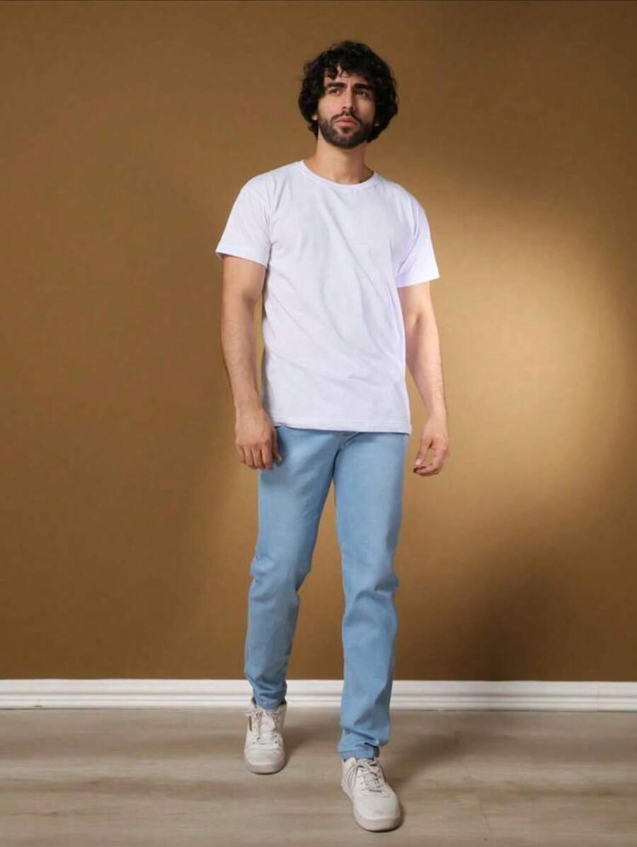 Calça Jeans Básica Masculina Elastano GrifeX™