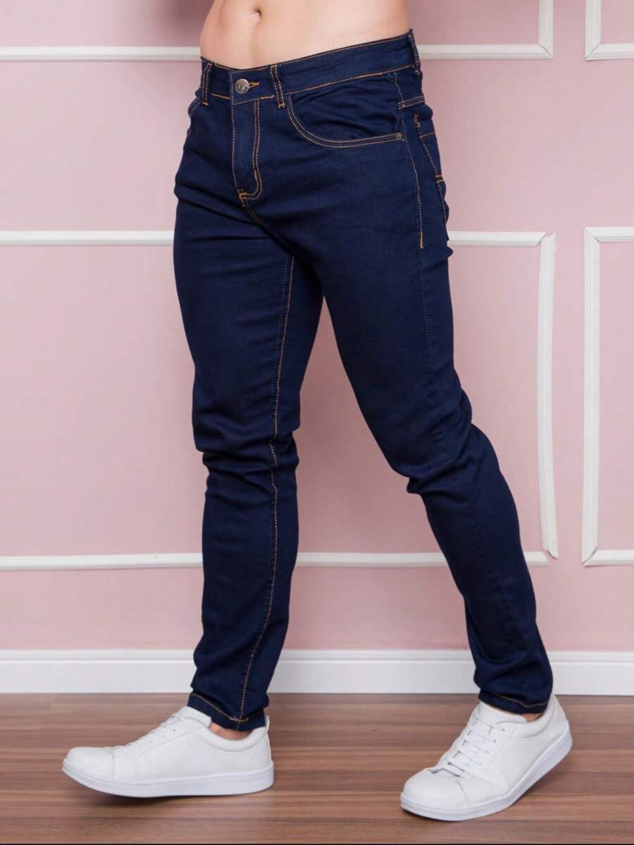 Calça Jeans Básica Masculina Elastano GrifeX™