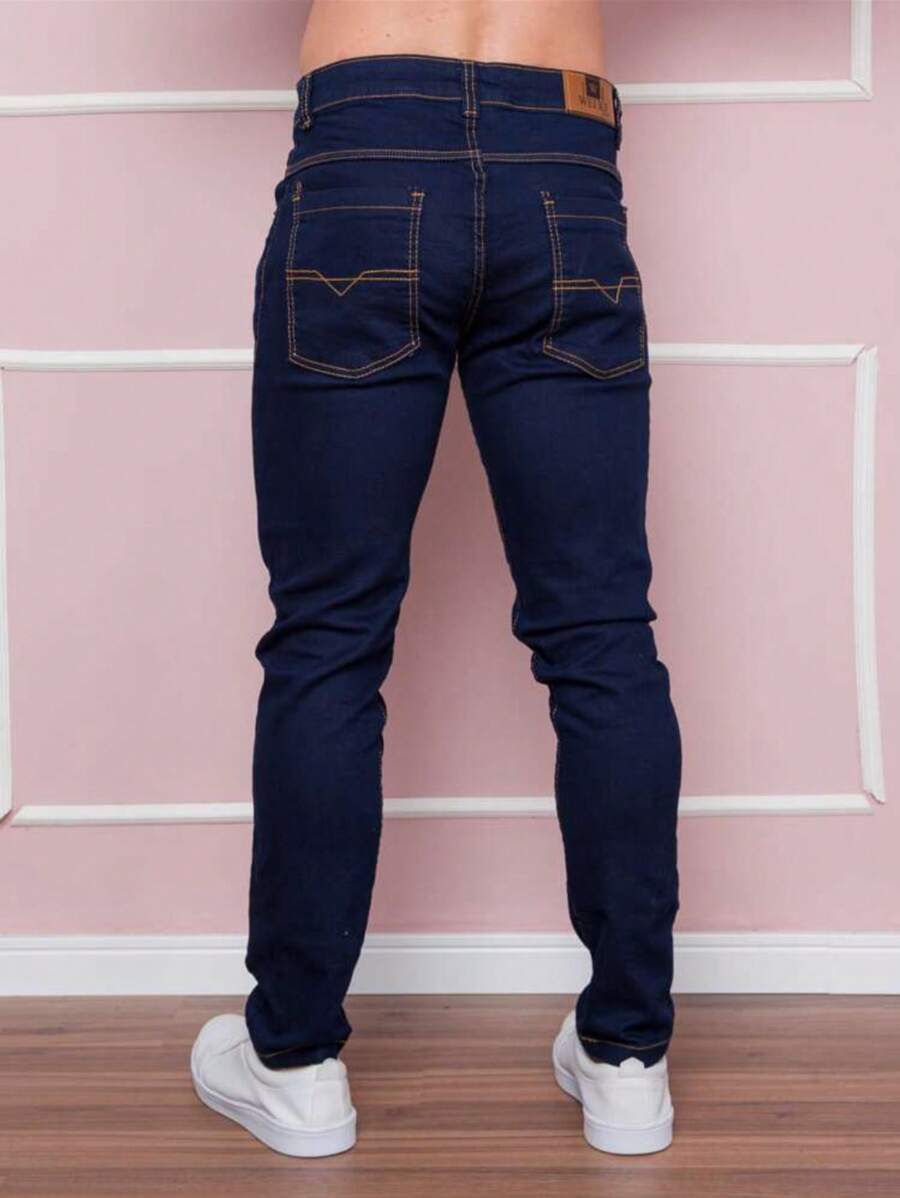 Calça Jeans Básica Masculina Elastano GrifeX™