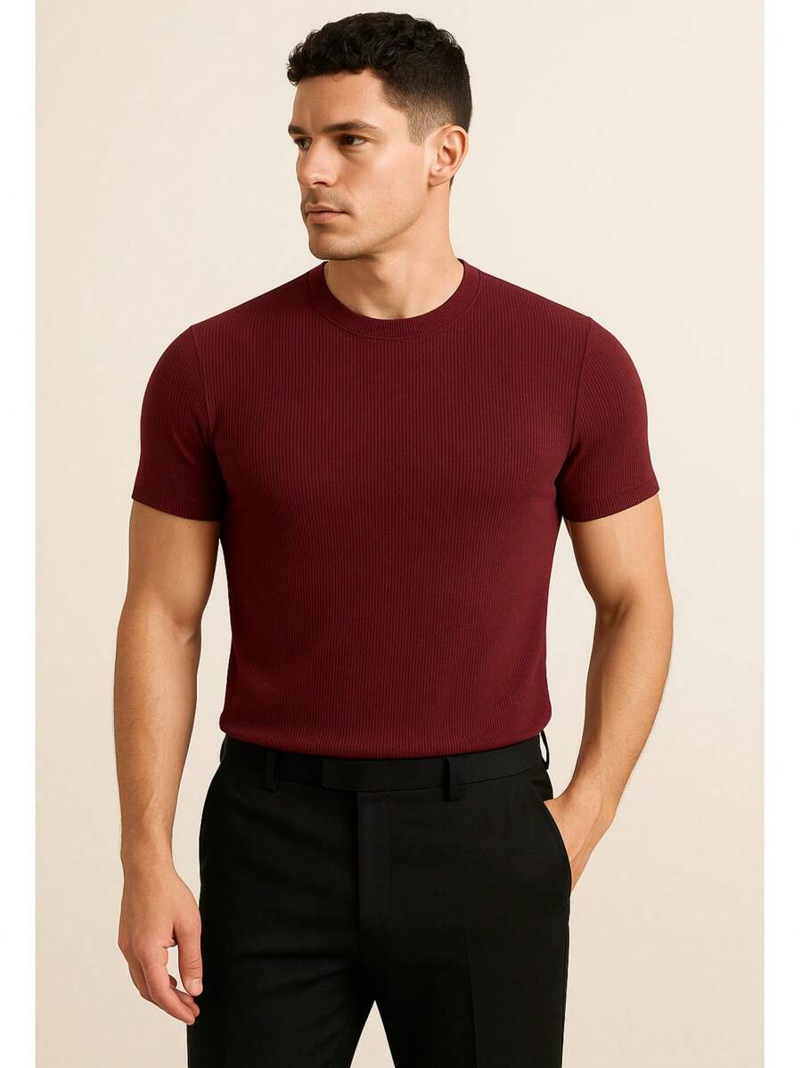 Camiseta Masculina Casual Slim Social GrifeX™