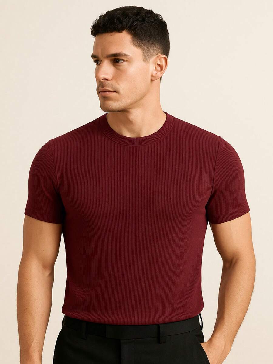 Camiseta Masculina Casual Slim Social GrifeX™