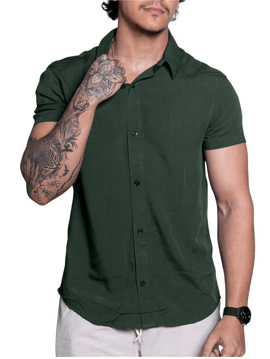 Kit 3 Camisas de Linho Manga Curta GrifeX™
