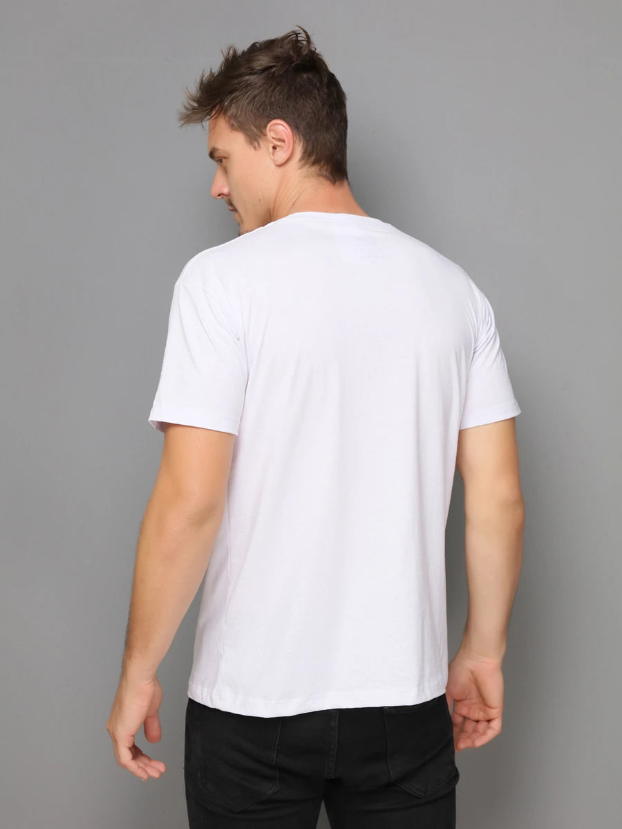 Camiseta Masculina 100% Algodão Básica GrifeX™