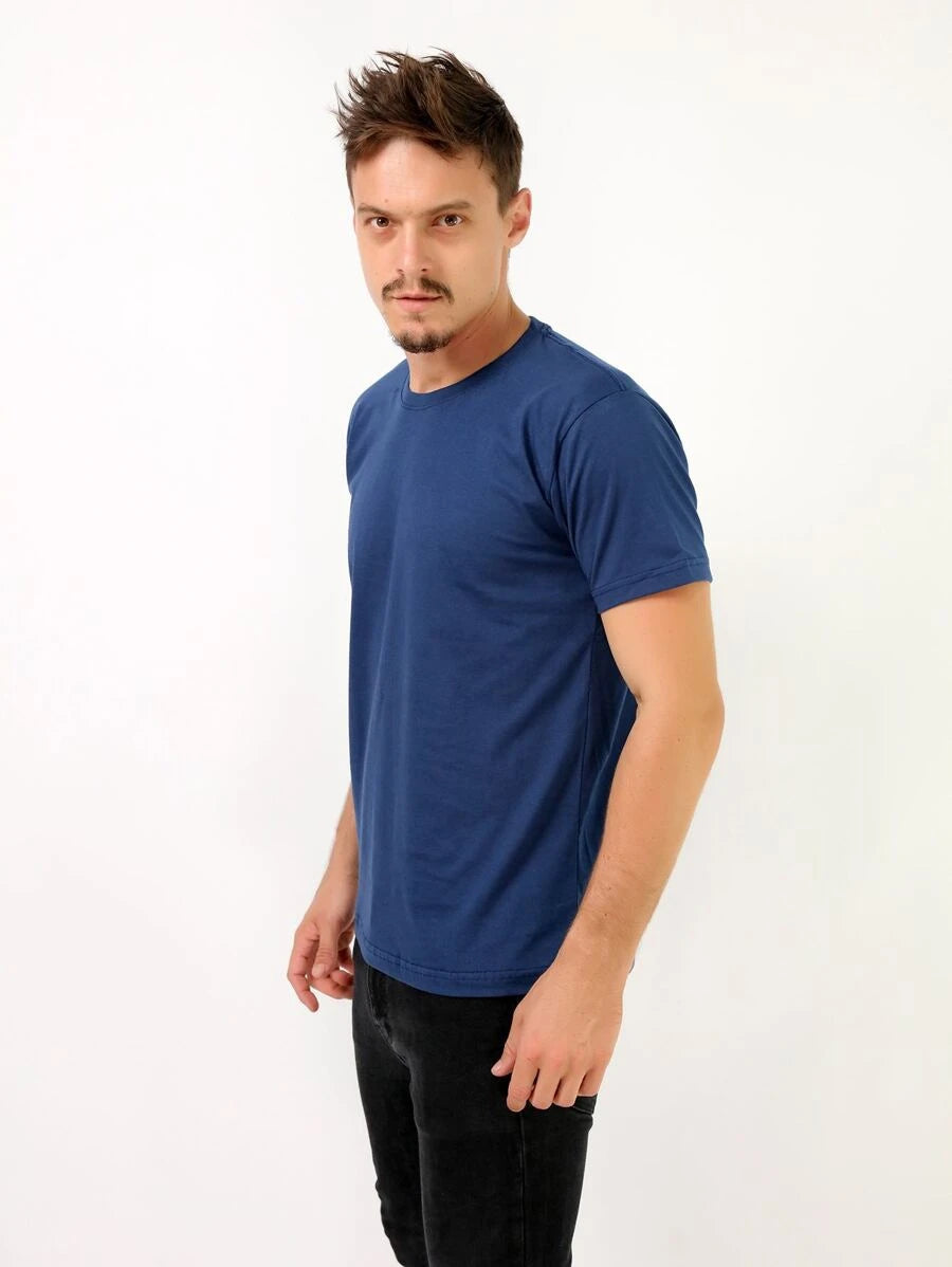 Camiseta Masculina 100% Algodão Básica GrifeX™
