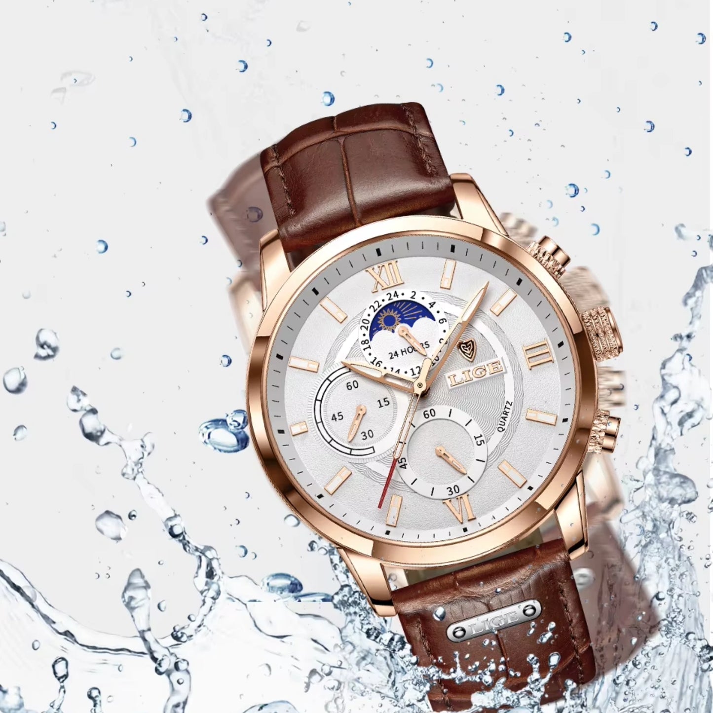 Relógio Aviator Chronograph Couro GrifeX™