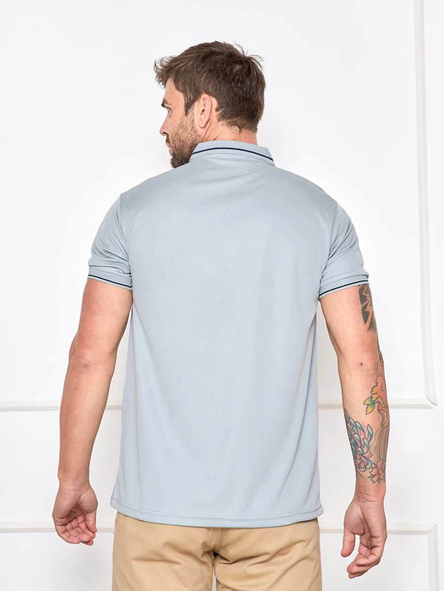 Camisa Polo Masculina Com Bolso GrifeX™