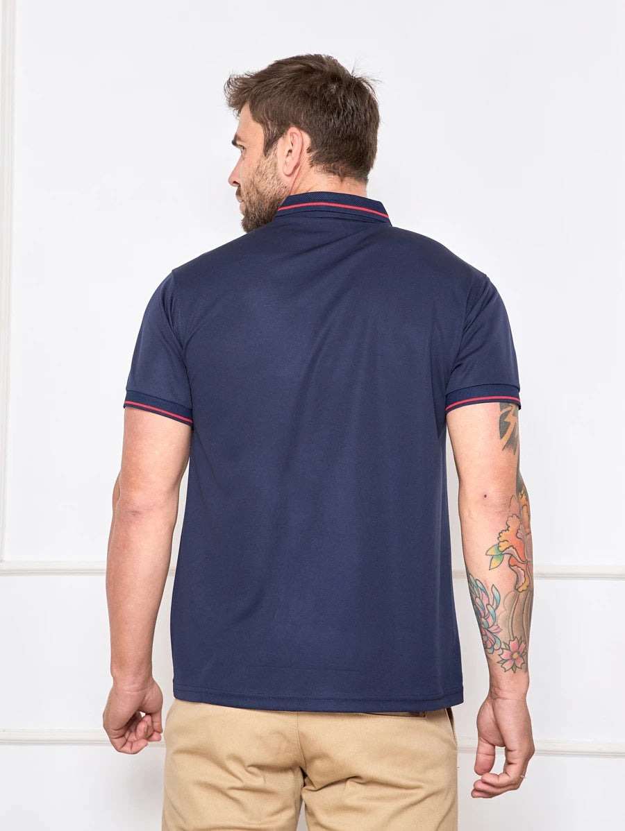 Camisa Polo Masculina Com Bolso GrifeX™