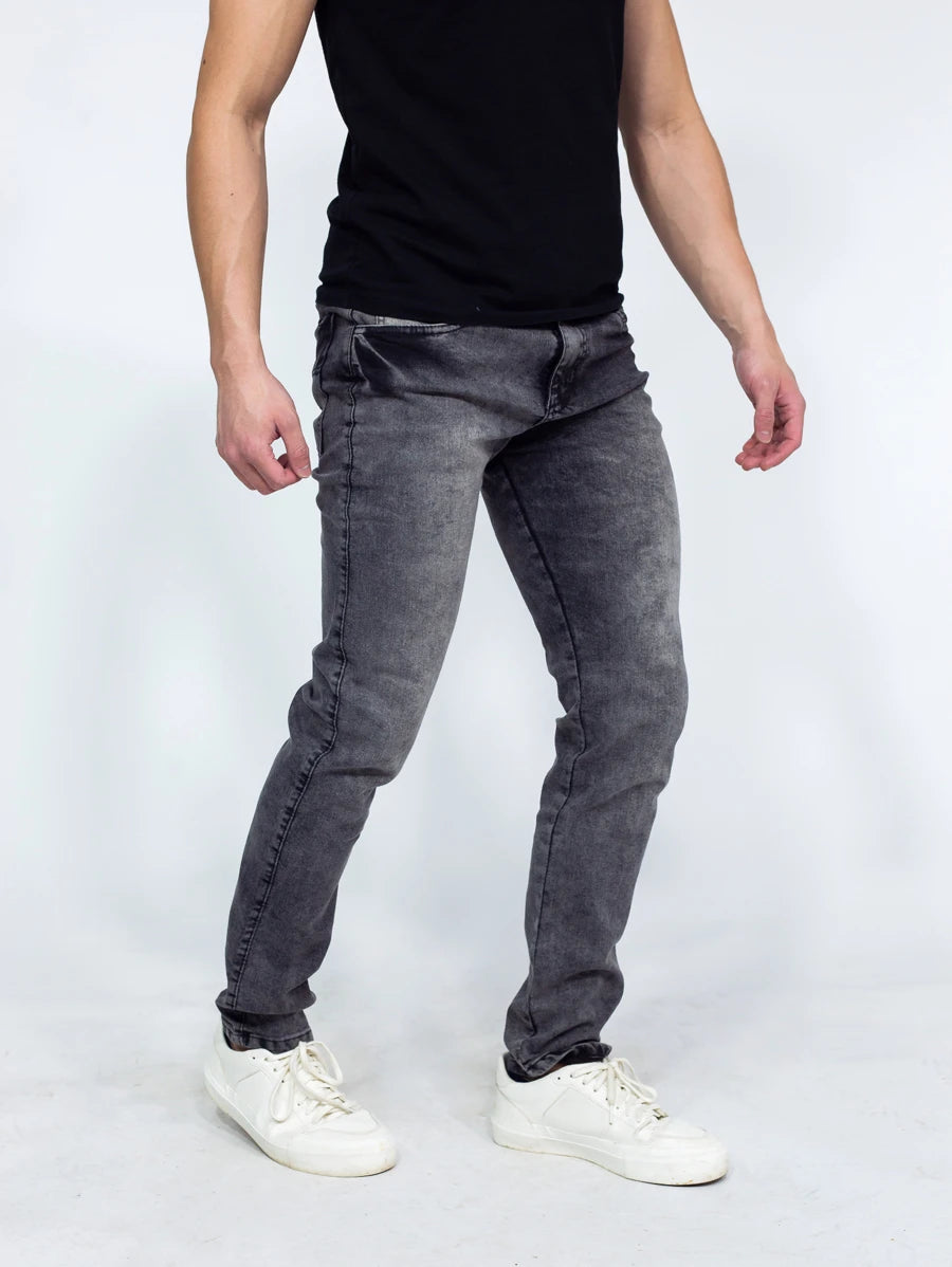 Calça Denim Masculina Preta Marmorizada GrifeX™