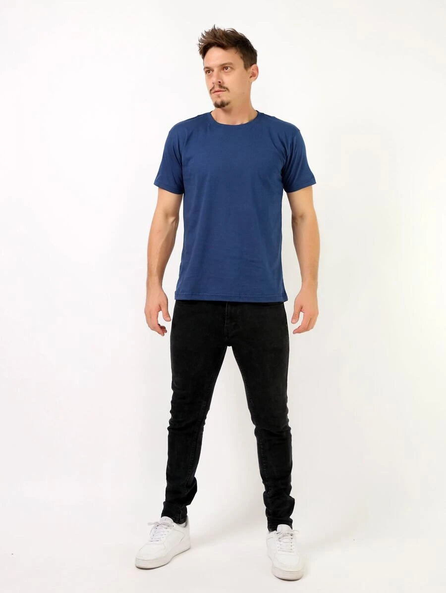 Camiseta Masculina 100% Algodão Básica GrifeX™