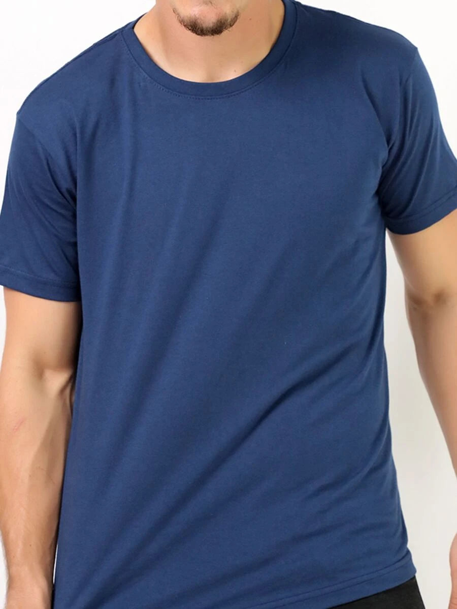 Camiseta Masculina 100% Algodão Básica GrifeX™