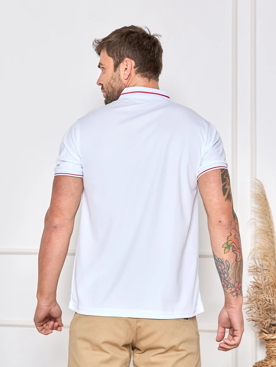 Camisa Polo Masculina Com Bolso GrifeX™