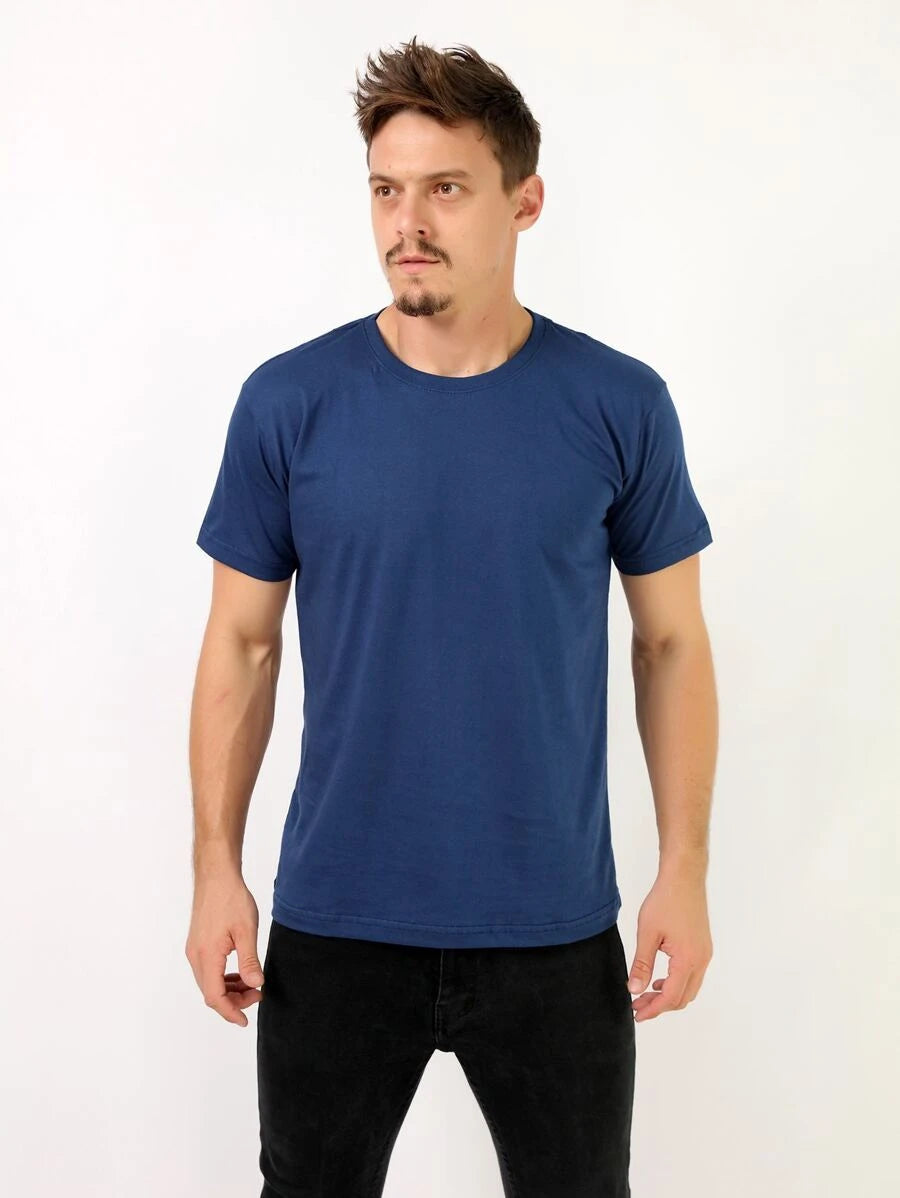 Camiseta Masculina 100% Algodão Básica GrifeX™