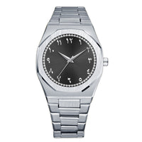 Pulseira Prata / Mostrador Preto