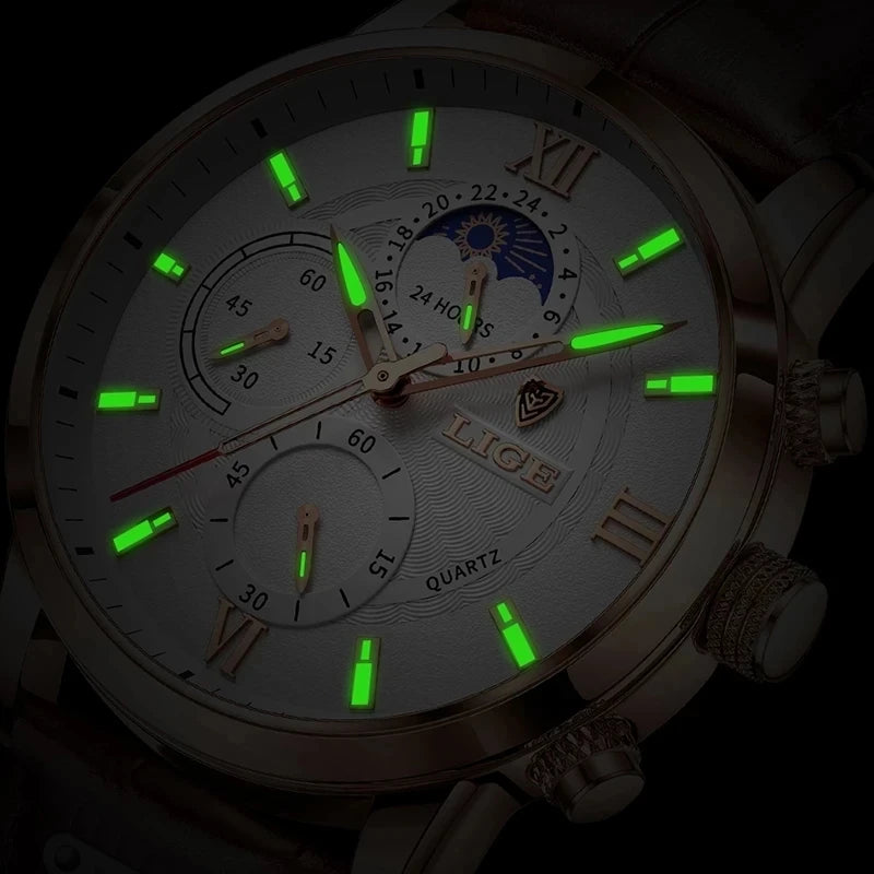 Relógio Aviator Chronograph Couro GrifeX™