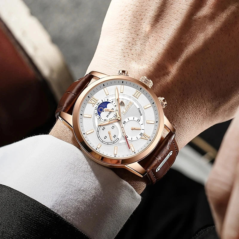 Relógio Aviator Chronograph Couro GrifeX™