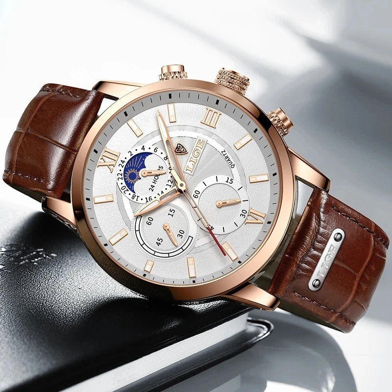 Relógio Aviator Chronograph Couro GrifeX™
