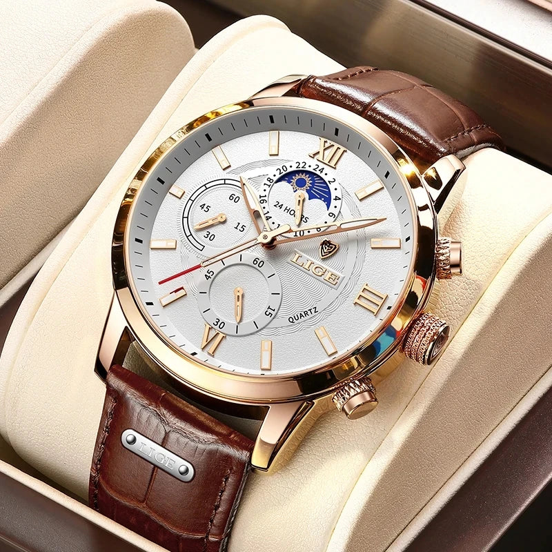 Relógio Aviator Chronograph Couro GrifeX™