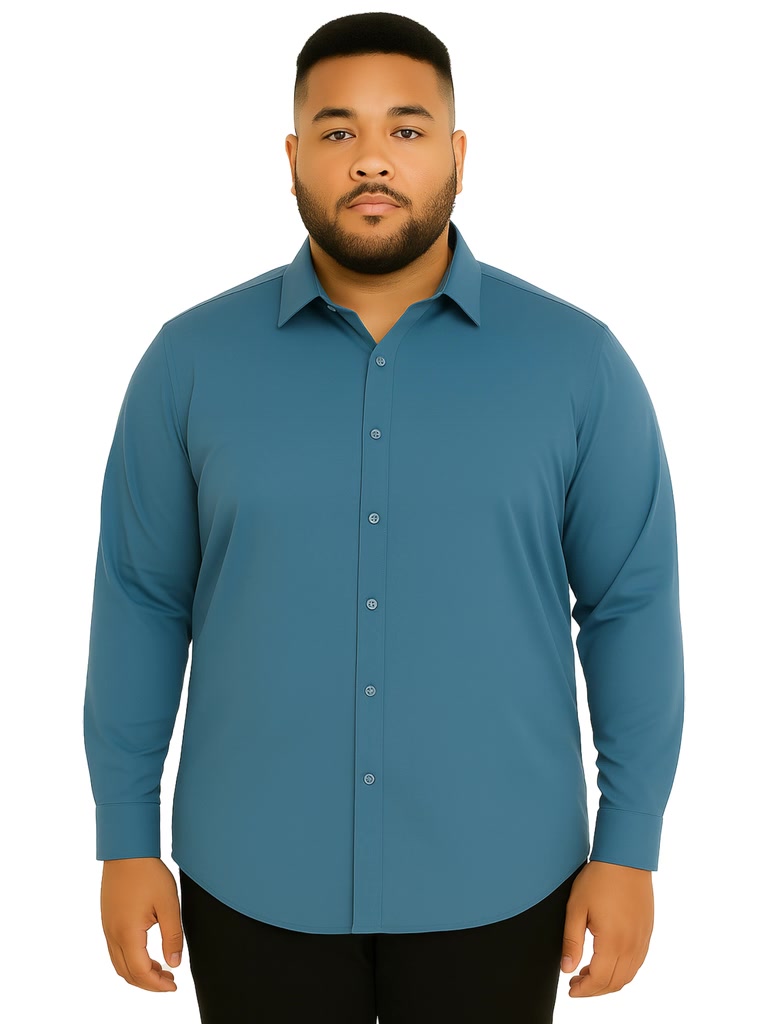 Camisa Minimal Plus Size Manga Longa GrifeX™