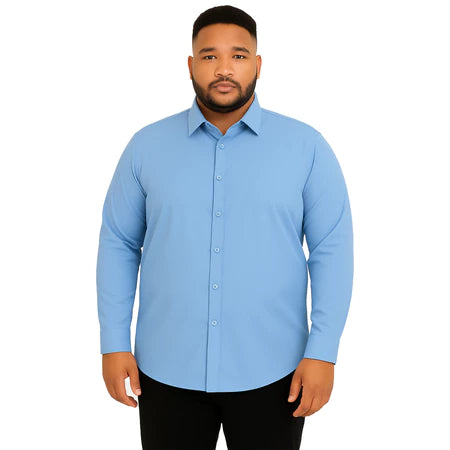 Camisa Minimal Plus Size Manga Longa GrifeX™