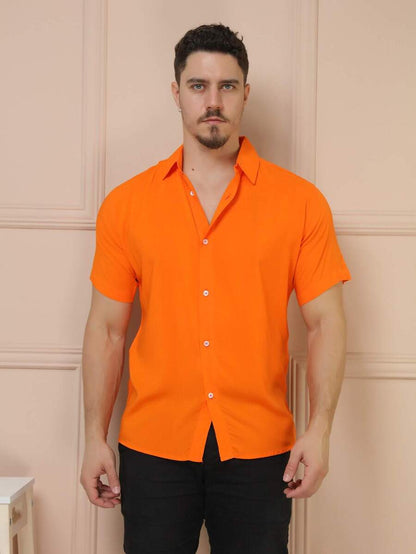 Camisa Social Manga Curta Lisa GrifeX™