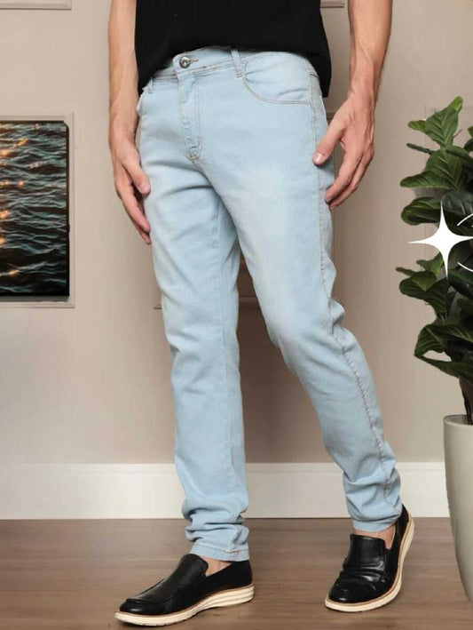 Calça Denim Masculina Com Elastano Skinny GrifeX™