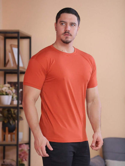 Camiseta Masculina 100% Algodão Básica GrifeX™