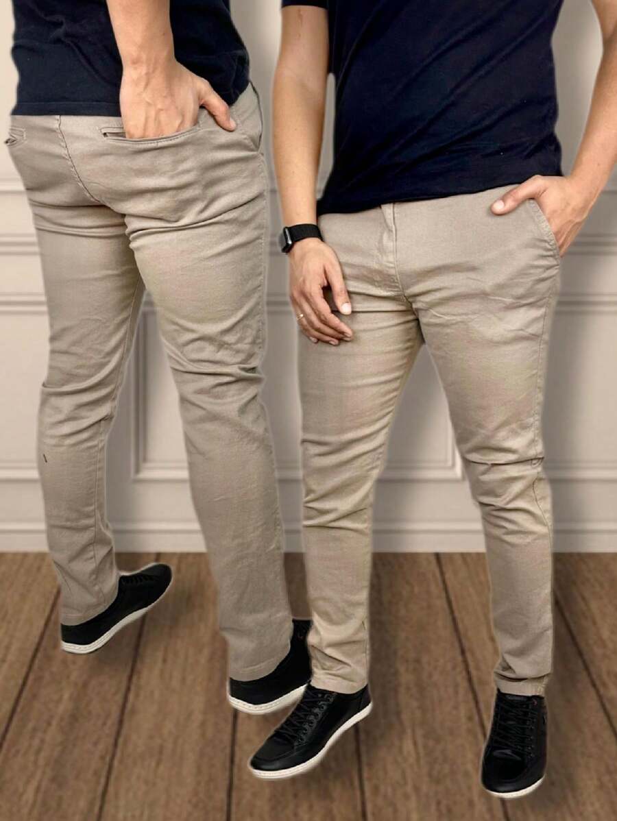 Kit 2 Calças Sarja Social Fit GrifeX™