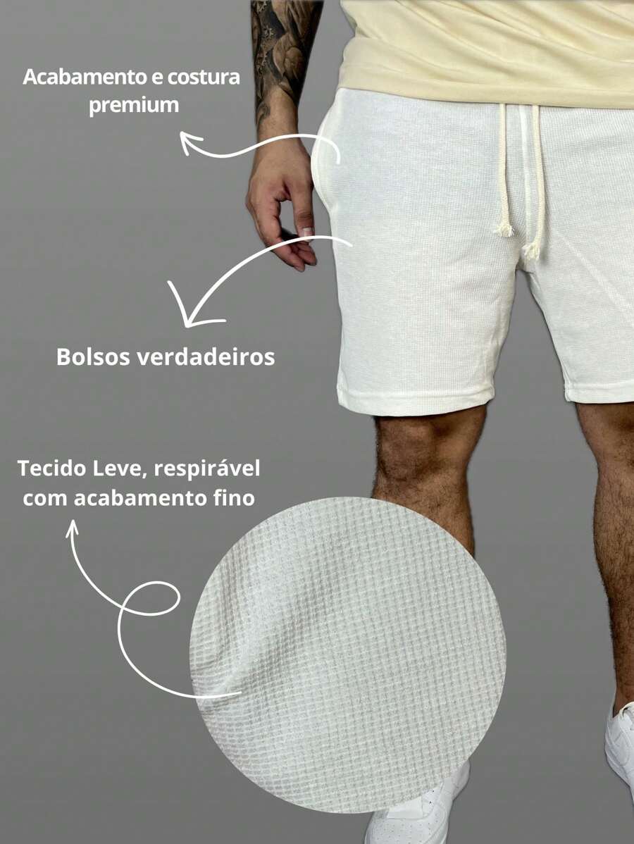 Bermuda Waffle Com Cordão GrifeX™