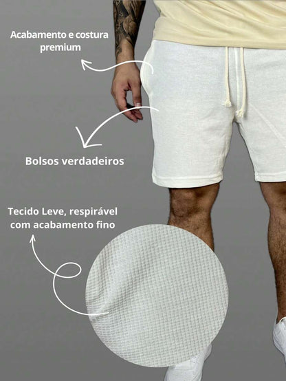 Bermuda Waffle Com Cordão GrifeX™