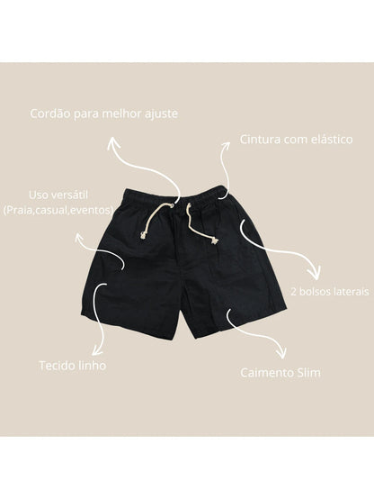 Short Linho Maculino Curto GrifeX™