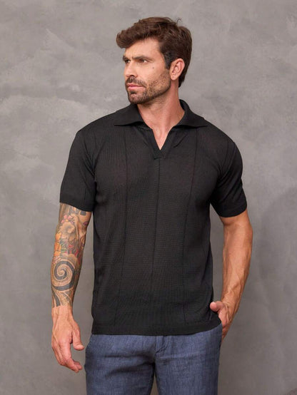 Camiseta Polo Texturizada de Tricot GrifeX™