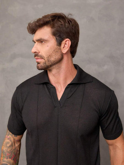 Camiseta Polo Texturizada de Tricot GrifeX™
