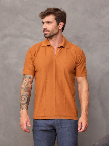 Camiseta Polo Texturizada de Tricot GrifeX™