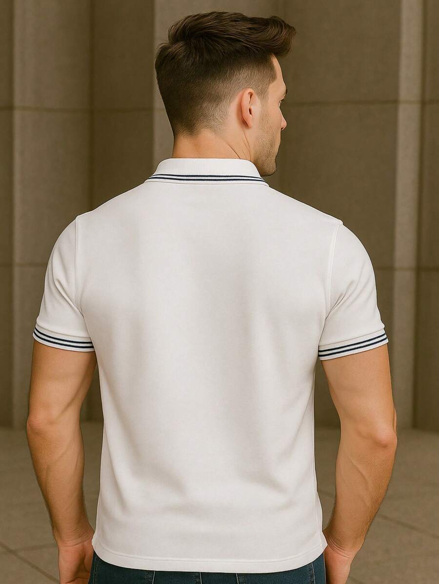Camisa Polo Slim Fit Listras GrifeX™