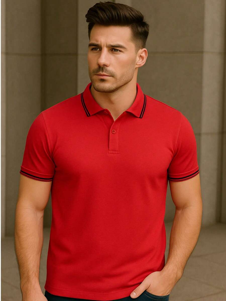 Camisa Polo Slim Fit Listras GrifeX™