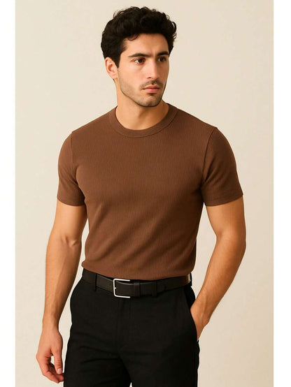 Camiseta Masculina Casual Slim Social GrifeX™