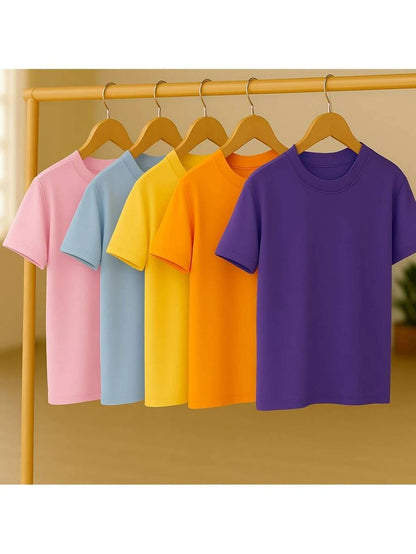 Kit 5 Camisetas Básica Lisa 100% Algodão GrifeX™