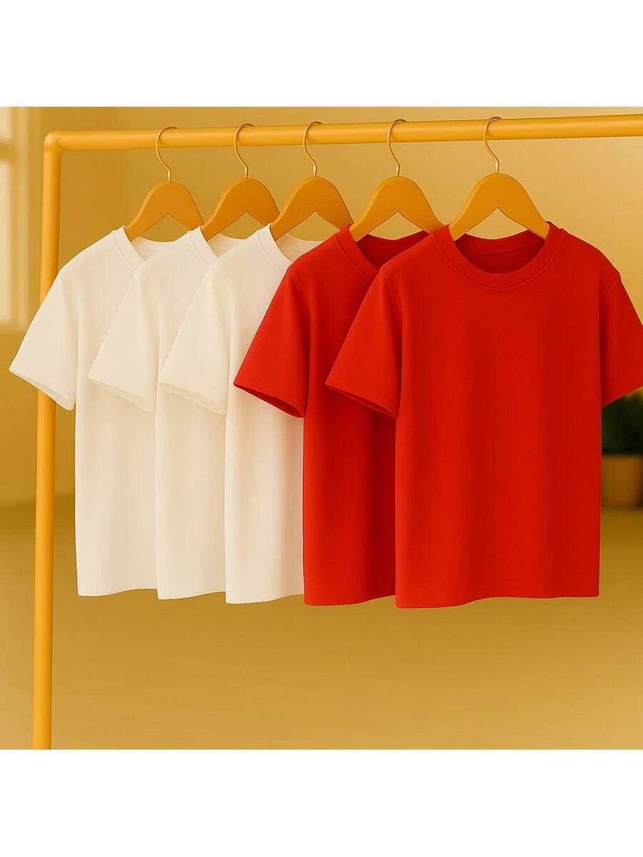 Kit 5 Camisetas Básica Lisa 100% Algodão GrifeX™