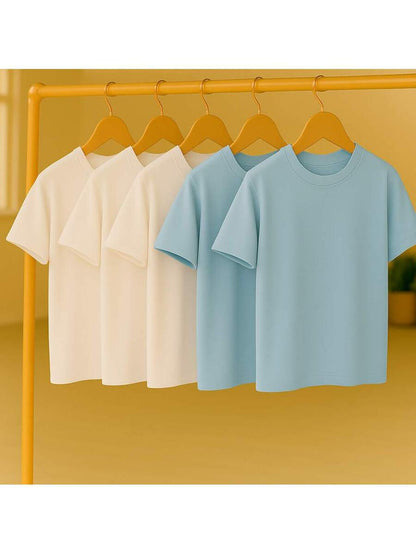 Kit 5 Camisetas Básica Lisa 100% Algodão GrifeX™