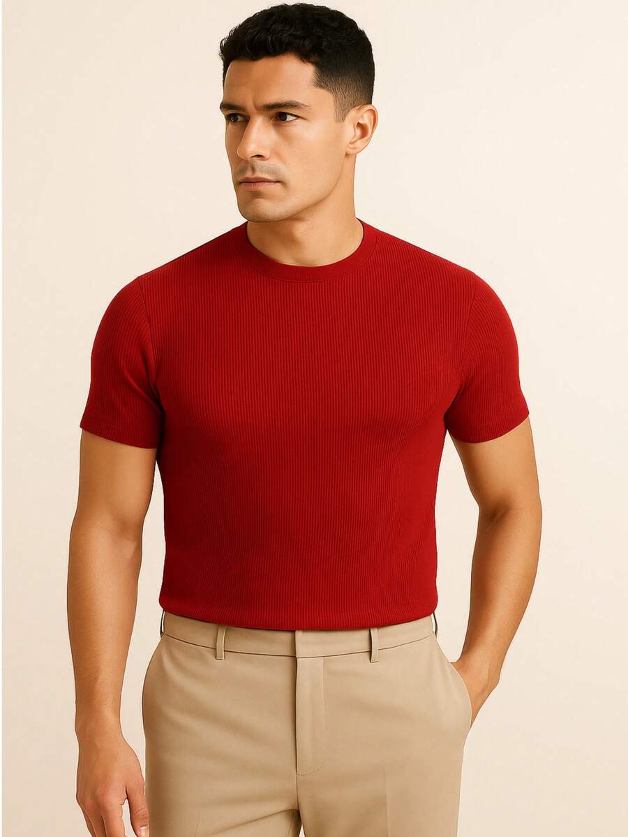 Camiseta Masculina Casual Slim Social GrifeX™
