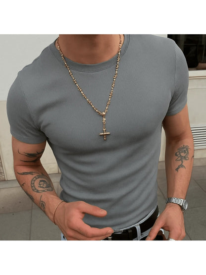 Camiseta Masculina Casual Slim Social GrifeX™
