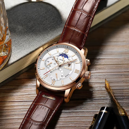 Relógio Aviator Chronograph Couro GrifeX™