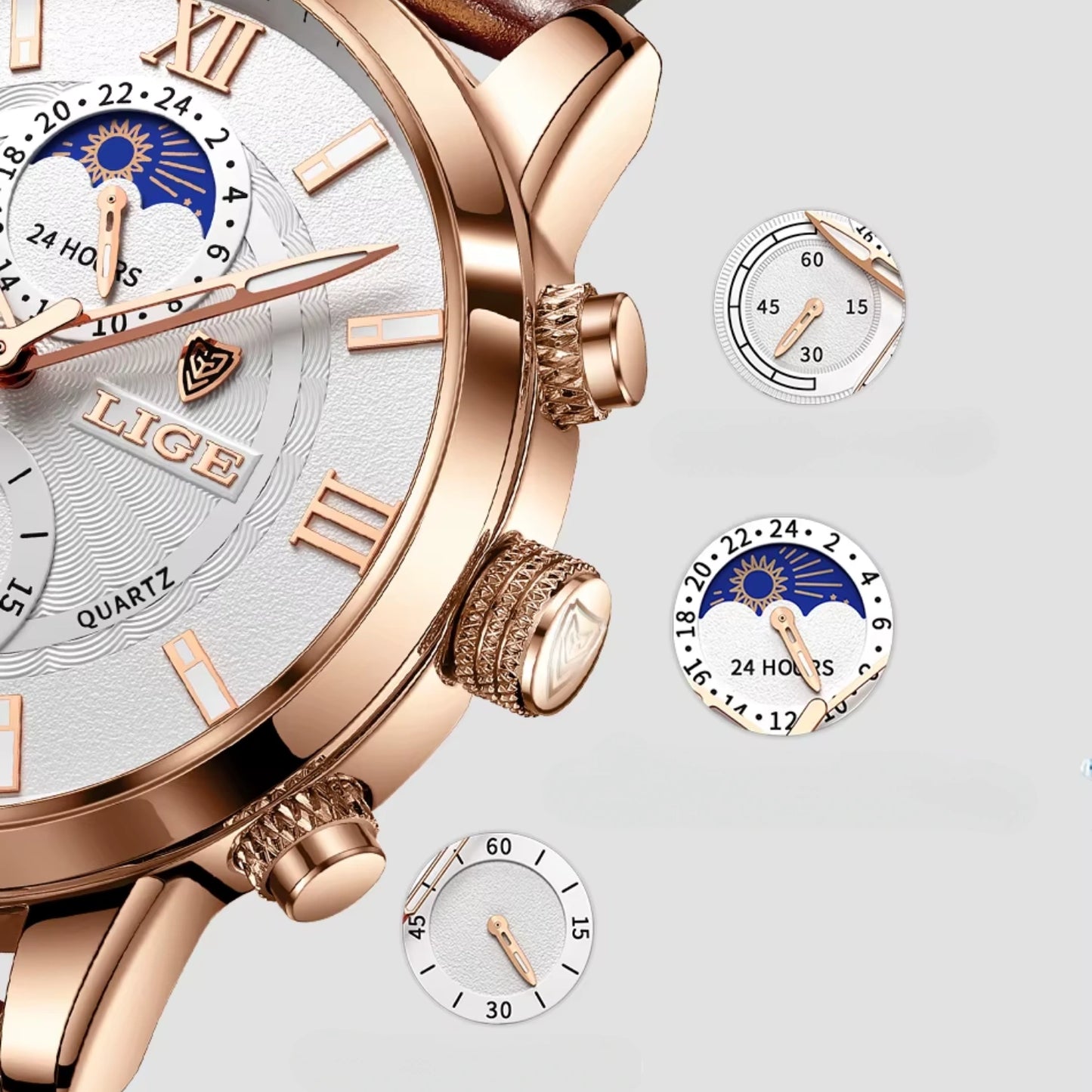 Relógio Aviator Chronograph Couro GrifeX™