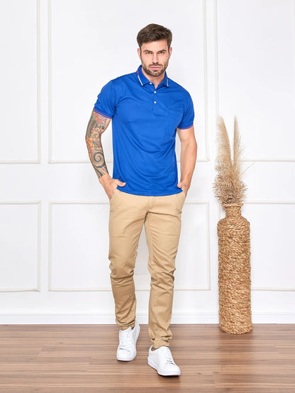 Camisa Polo Masculina Com Bolso GrifeX™