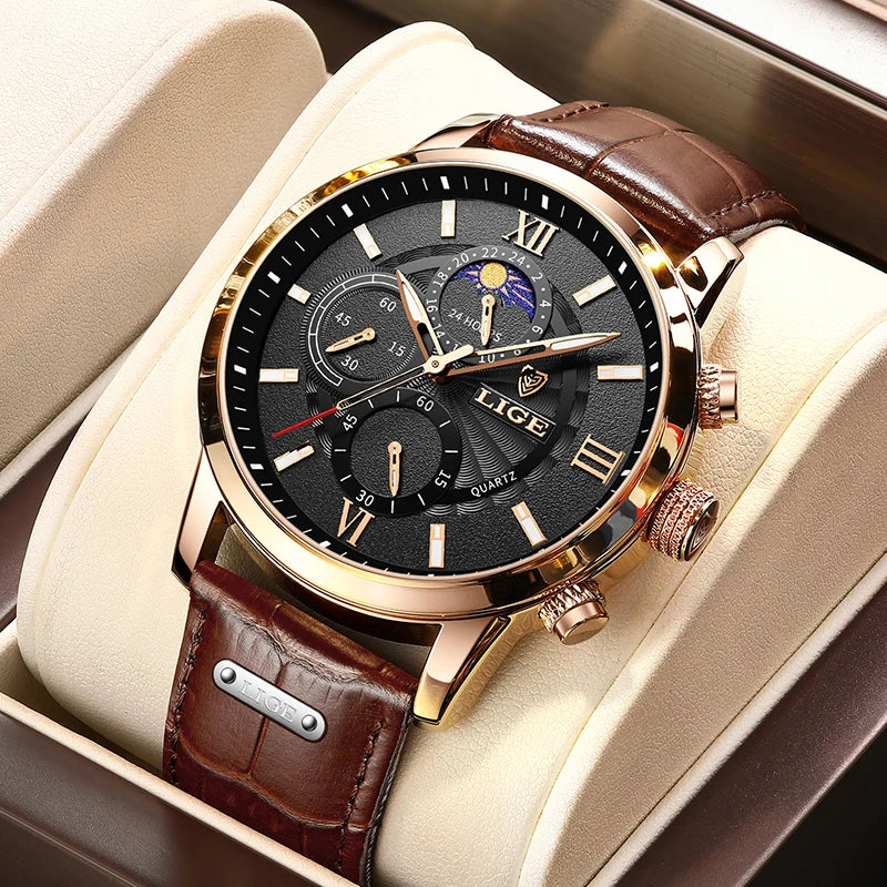 Relógio Aviator Chronograph Couro GrifeX™