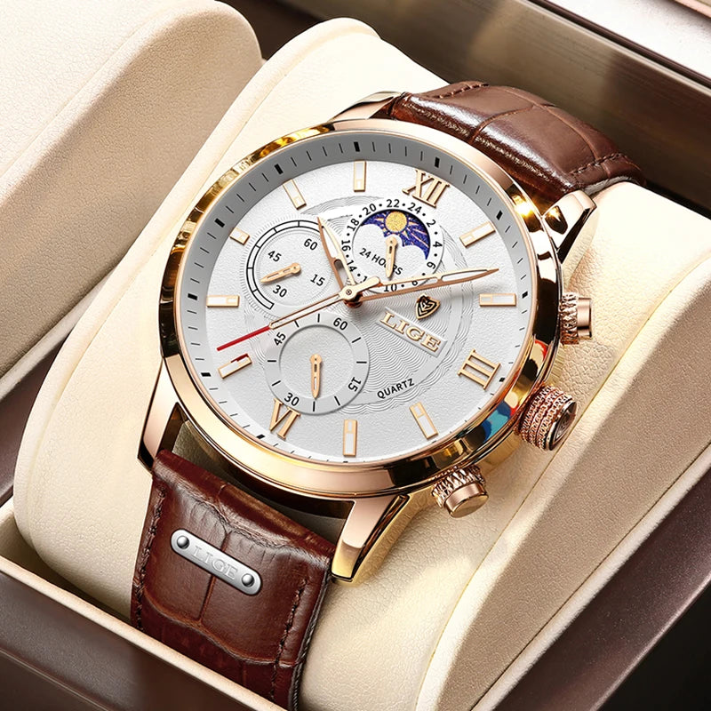 Relógio Aviator Chronograph Couro GrifeX™