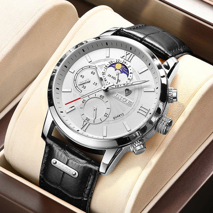 Relógio Aviator Chronograph Couro GrifeX™