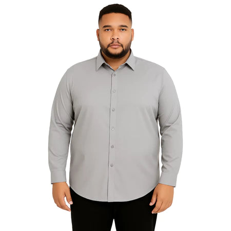Camisa Minimal Plus Size Manga Longa GrifeX™